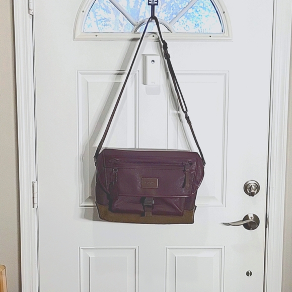 Coach Vintage  Manhattan Bike Messenger Shoulder Bag Bordeaux - Picture 7 of 9